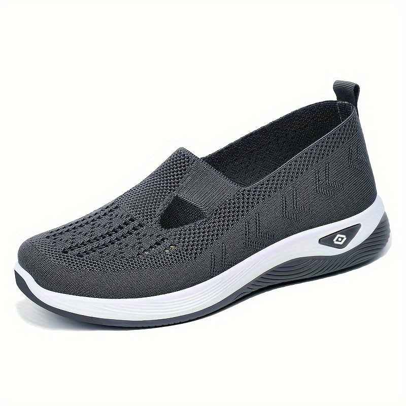 Breathable Mesh Round Toe Wedge Sneakers - Damned Threads